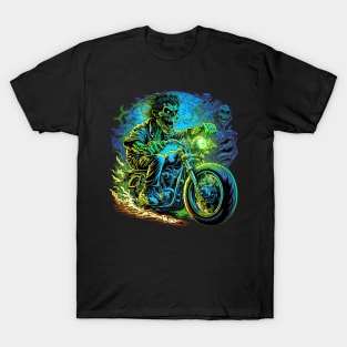 Zombie riding a motorcycle T-Shirt